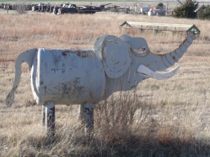 M.T. Liggett's Political Sculptures in Mullinville, KS.